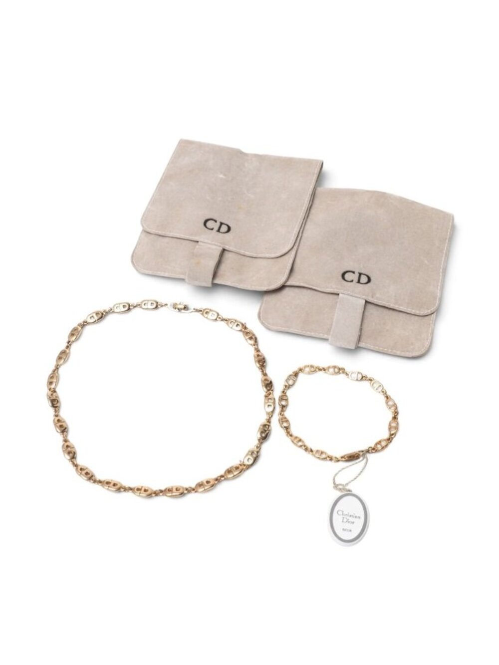 Dior Necklace Set CD Logo Chain Bracelet